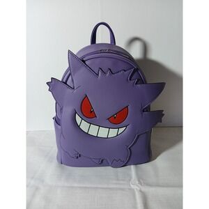 Loungefly Pokémon Gengar Purple Faux Leather Mini Backpack